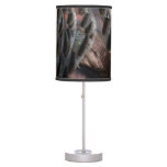 Wild Turkey Feathers I Abstract Nature Design Table Lamp