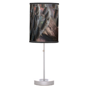 Wild Turkey Feathers I Abstract Nature Design Table Lamp