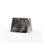 Wild Turkey Feathers I Abstract Nature Design Thank You Card