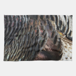 Wild Turkey Feathers I Abstract Nature Design Towel