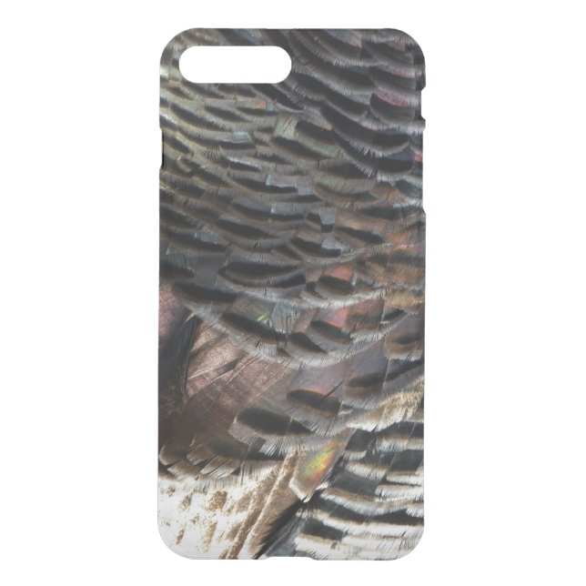Wild Turkey Feathers I Abstract Nature Design Uncommon iPhone Case (Back)