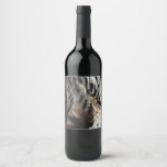 Wild Turkey Feathers I Abstract Nature Design Wine Label