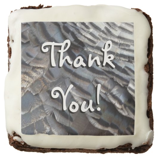 Wild Turkey Feathers II Abstract Nature Design Brownie (Front)