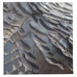 Wild Turkey Feathers II Abstract Nature Design Cloth Napkin