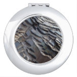 Wild Turkey Feathers II Abstract Nature Design Compact Mirror