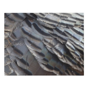 Wild Turkey Feathers II Abstract Nature Design Faux Canvas Print