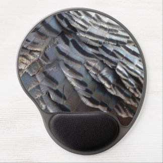 Wild Turkey Feathers II Abstract Nature Design Gel Mouse Pad