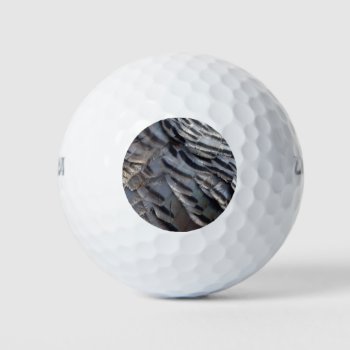 Wild Turkey Feathers Ii Abstract Nature Design Golf Balls by mlewallpapers at Zazzle