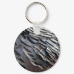 Wild Turkey Feathers II Abstract Nature Design Keychain