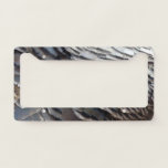 Wild Turkey Feathers II Abstract Nature Design License Plate Frame