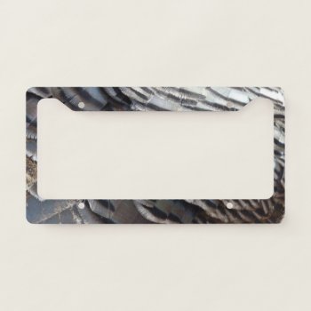 Wild Turkey Feathers Ii Abstract Nature Design License Plate Frame by mlewallpapers at Zazzle