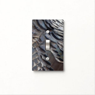 Wild Turkey Feathers II Abstract Nature Design Light Switch Cover