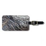 Wild Turkey Feathers II Abstract Nature Design Luggage Tag