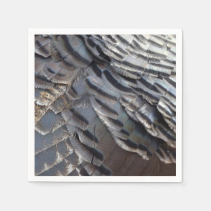 Wild Turkey Feathers II Abstract Nature Design Napkins