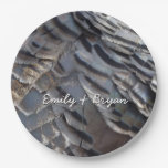 Wild Turkey Feathers II Abstract Nature Design Paper Plates