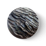 Wild Turkey Feathers II Abstract Nature Design Pinback Button