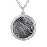 Wild Turkey Feathers II Abstract Nature Design Silver Plated Necklace