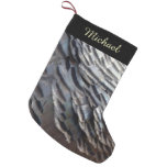 Wild Turkey Feathers II Abstract Nature Design Small Christmas Stocking