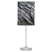 Wild Turkey Feathers II Abstract Nature Design Table Lamp (Front)