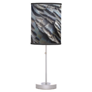 Wild Turkey Feathers II Abstract Nature Design Table Lamp