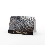 Wild Turkey Feathers II Abstract Nature Design Thank You Card
