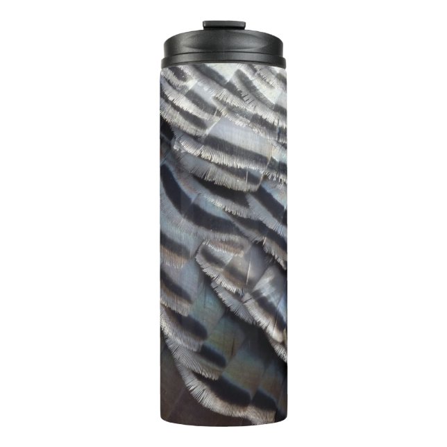 Wild Turkey Feathers II Abstract Nature Design Thermal Tumbler (Front)