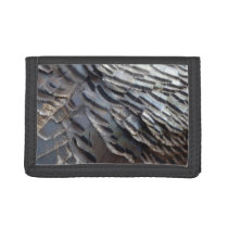 Wild Turkey Feathers II Abstract Nature Design Tri-fold Wallet Wild Turkey Feathers II Abstract Nature Design Tri-fold Wallet