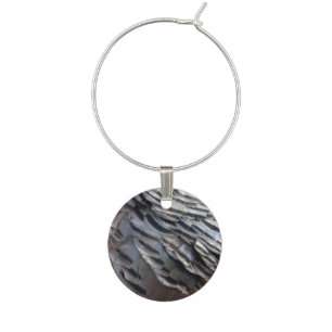 Wild Turkey Feathers II Abstract Nature Design Wine Charm