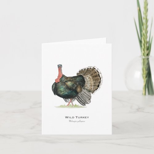 Wild Turkey Folded Note Card