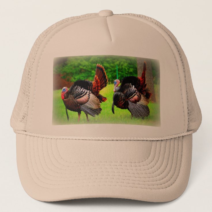 Wild Turkey Hat, trucker hat, gifts, hunting Trucker Hat Zazzle