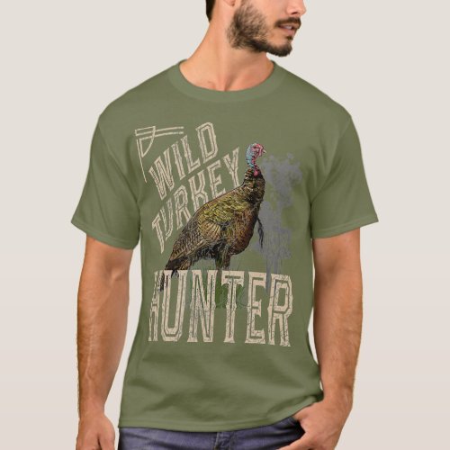 Wild Turkey Hunter Vintage Look T_Shirt