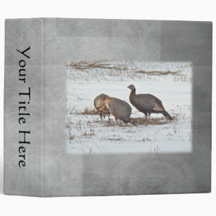 Wild Turkey in Snowy Field Binder
