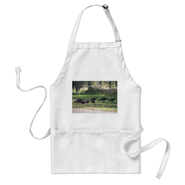 Wild Turkey in the Grass Photo Adult Apron (Front)