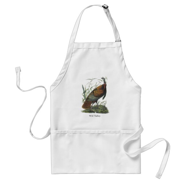 Wild Turkey, John Audubon Adult Apron (Front)