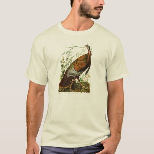 Wild Turkey John James Audubon Birds of America T_Shirt