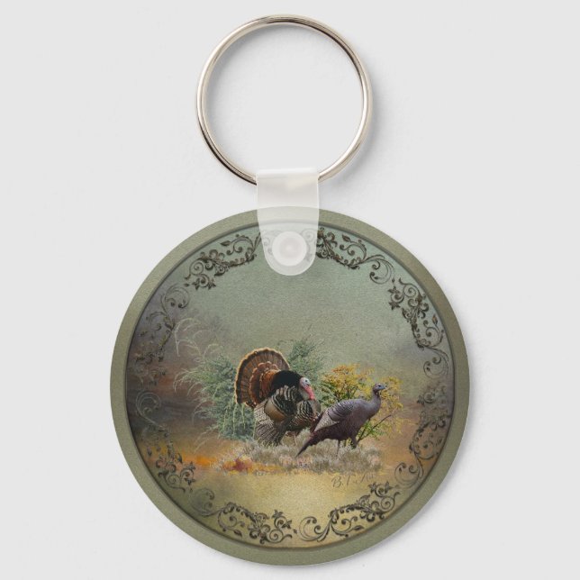 Wild turkey keychain (Front)