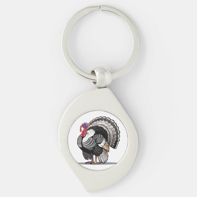 Wild turkey keychain (Front)