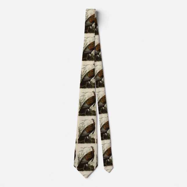 Wild Turkey (Male) from Audubon's Birds of America Neck Tie (Front)