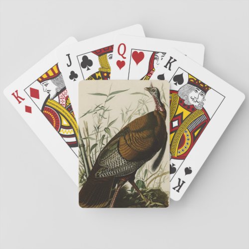Wild Turkey Male from Audubons Birds of America Poker Cards