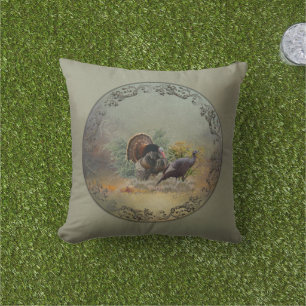 Wild turkey outdoor pillow