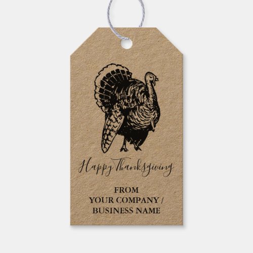 Wild Turkey Small Business Thanksgiving  Gift Tags