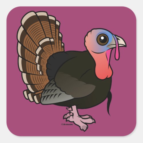 Wild Turkey Square Sticker