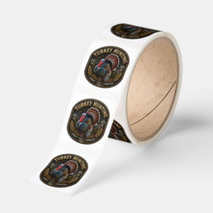 Wild turkey square sticker