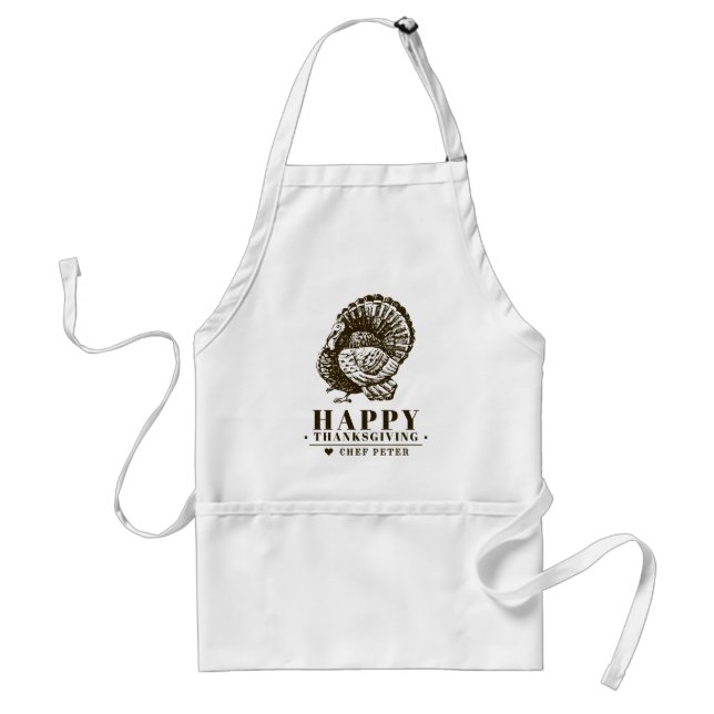 Wild Turkey | Thanksgiving Adult Apron (Front)