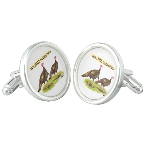 Wild Turkey Thanksgiving Cufflinks