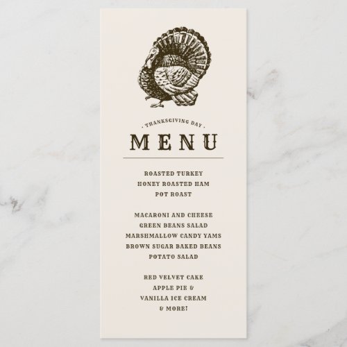 Wild Turkey | Thanksgiving Customized Dinner Menu Wild Turkey | Thanksgiving Customized Dinner Menu
