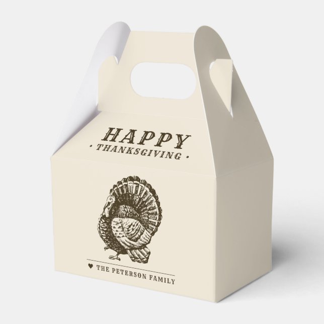 Wild Turkey | Thanksgiving Favor Boxes (Front Side)