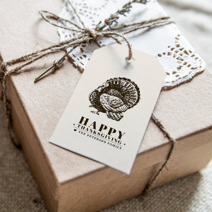 Wild Turkey   Thanksgiving Gift Tags