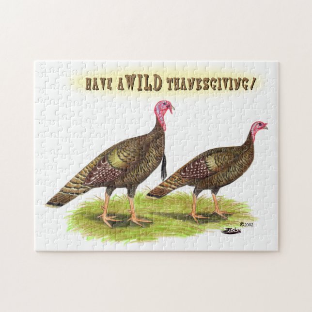 Wild Turkey Thanksgiving Jigsaw Puzzle (Horizontal)
