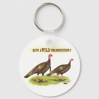 Wild turkey Thanksgiving Keychain